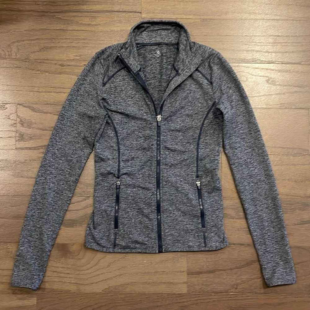 Lou and Grey Blue/Grey Zip Athletic Jacket - Size XXS